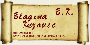 Blagina Kuzović vizit kartica